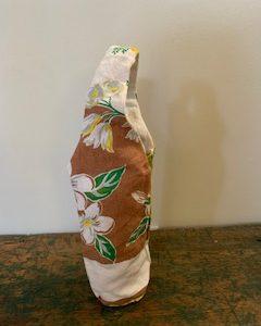 Vintage fabric wine carrier